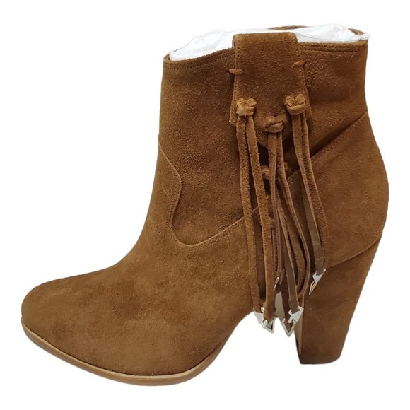 NEW Kate Bosworth x Matisse Emma Booties Womens Sz 9 Suede Side Zip Tassels Fawn - Picture 2 of 12